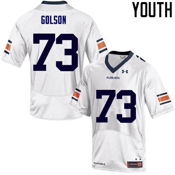 Youth Auburn Tigers #73 Austin Golson College Football Jerseys Sale-White - Click Image to Close
